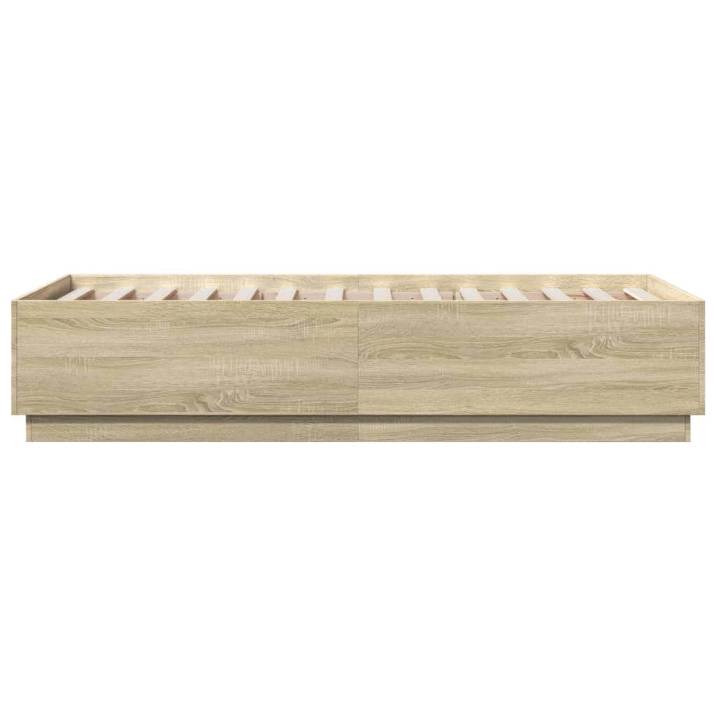 Bed Frame Sonoma Oak Engineered Wood