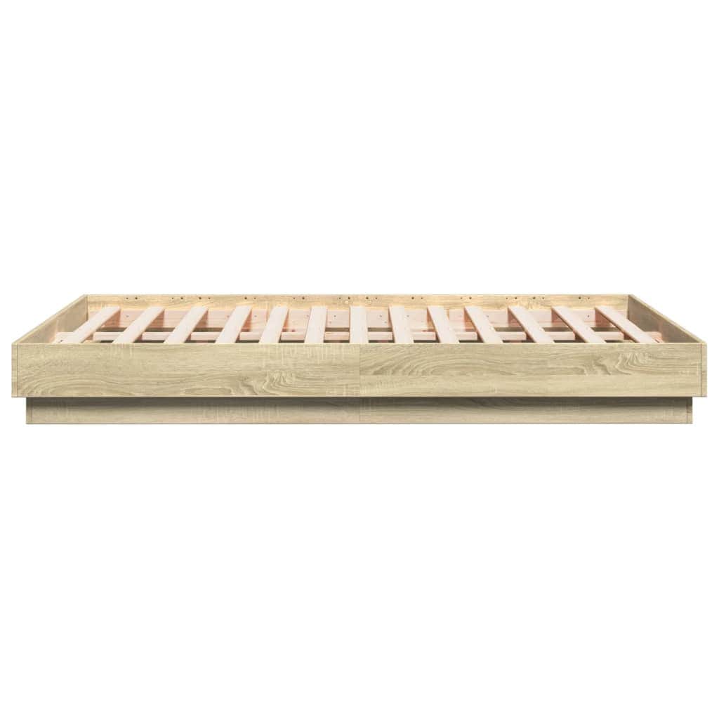 Bed Frame Sonoma Oak-Engineered Wood