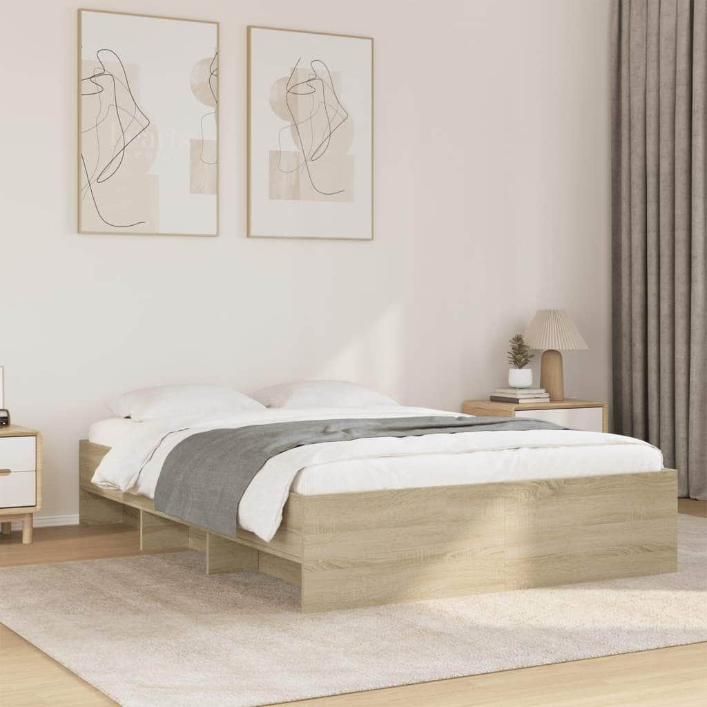 Bed Frame Sonoma Oak - Engineered Wood Double Size