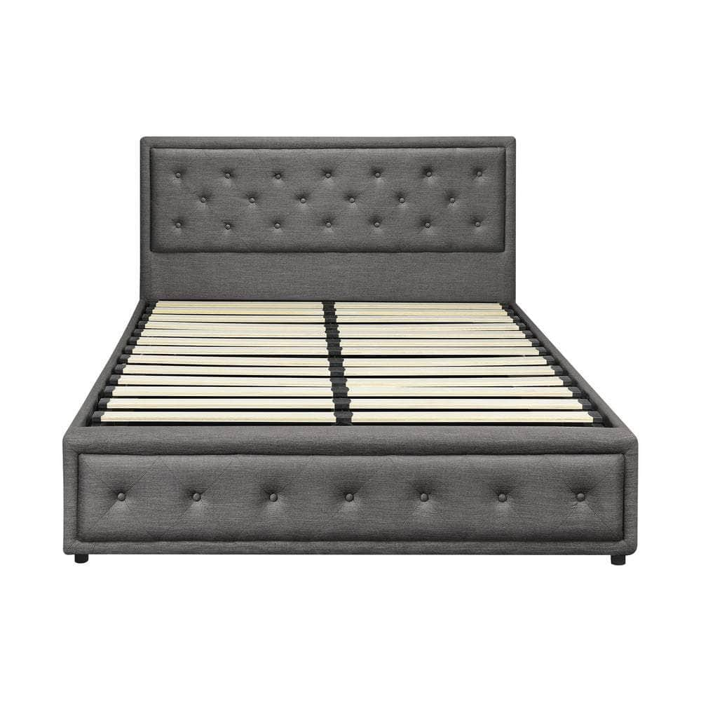 Bed Frame with Storage Space Gas Lift Bed Mattress Base