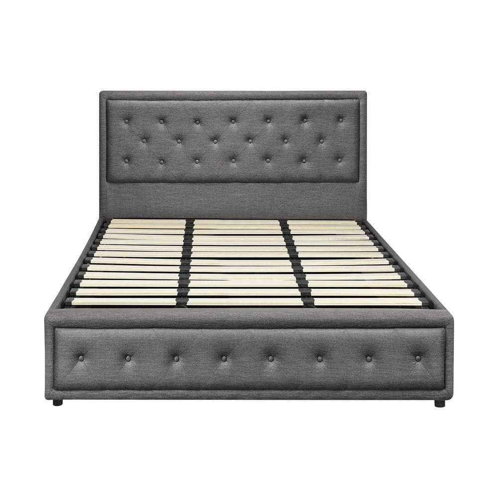 Bed Frame with Storage Space Gas Lift Bed Mattress Base