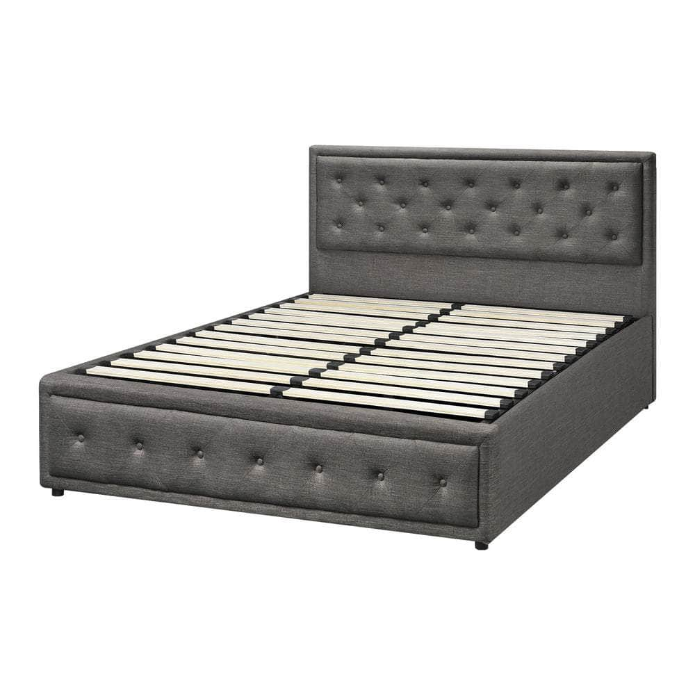 Bed Frame with Storage Space Gas Lift Bed Mattress Base