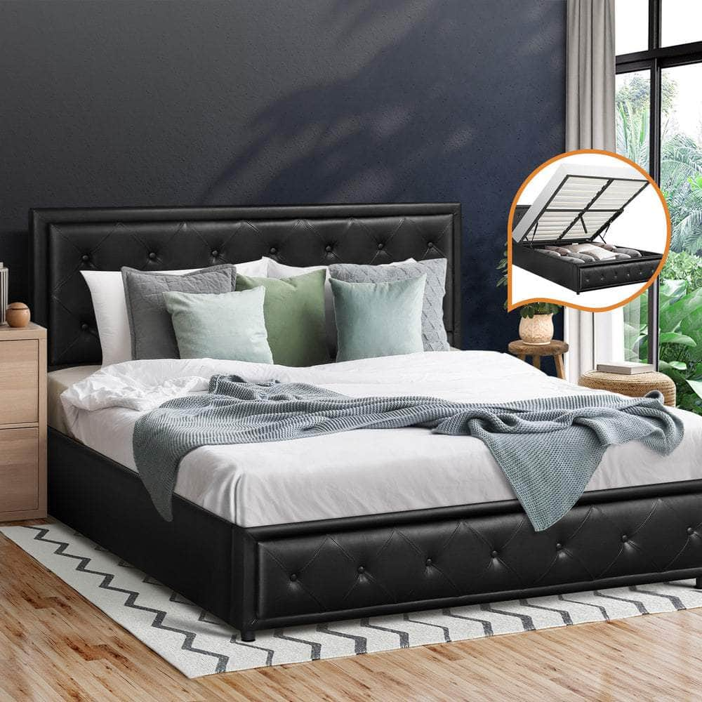 Bed Frame with Storage Space Gas Lift Bed Mattress Base