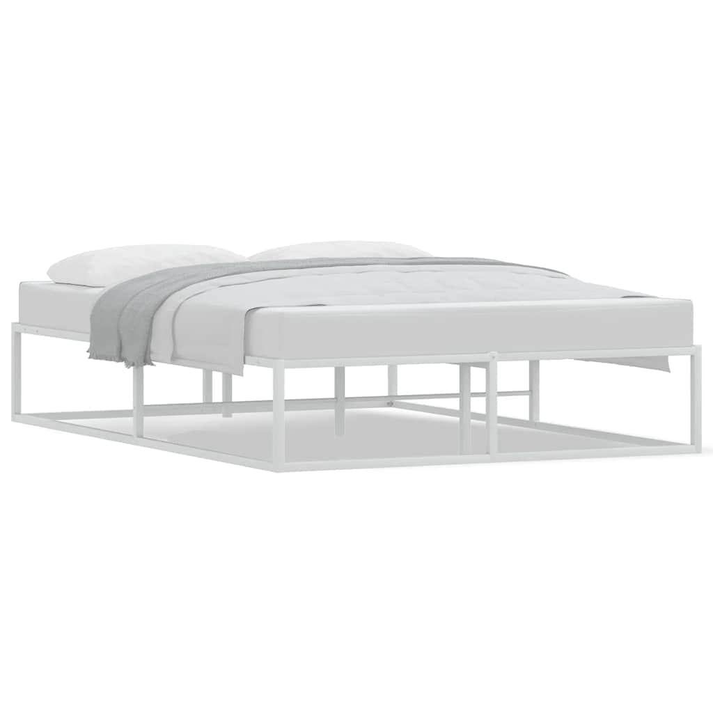 Bed Frame without Mattress Black Double Metal