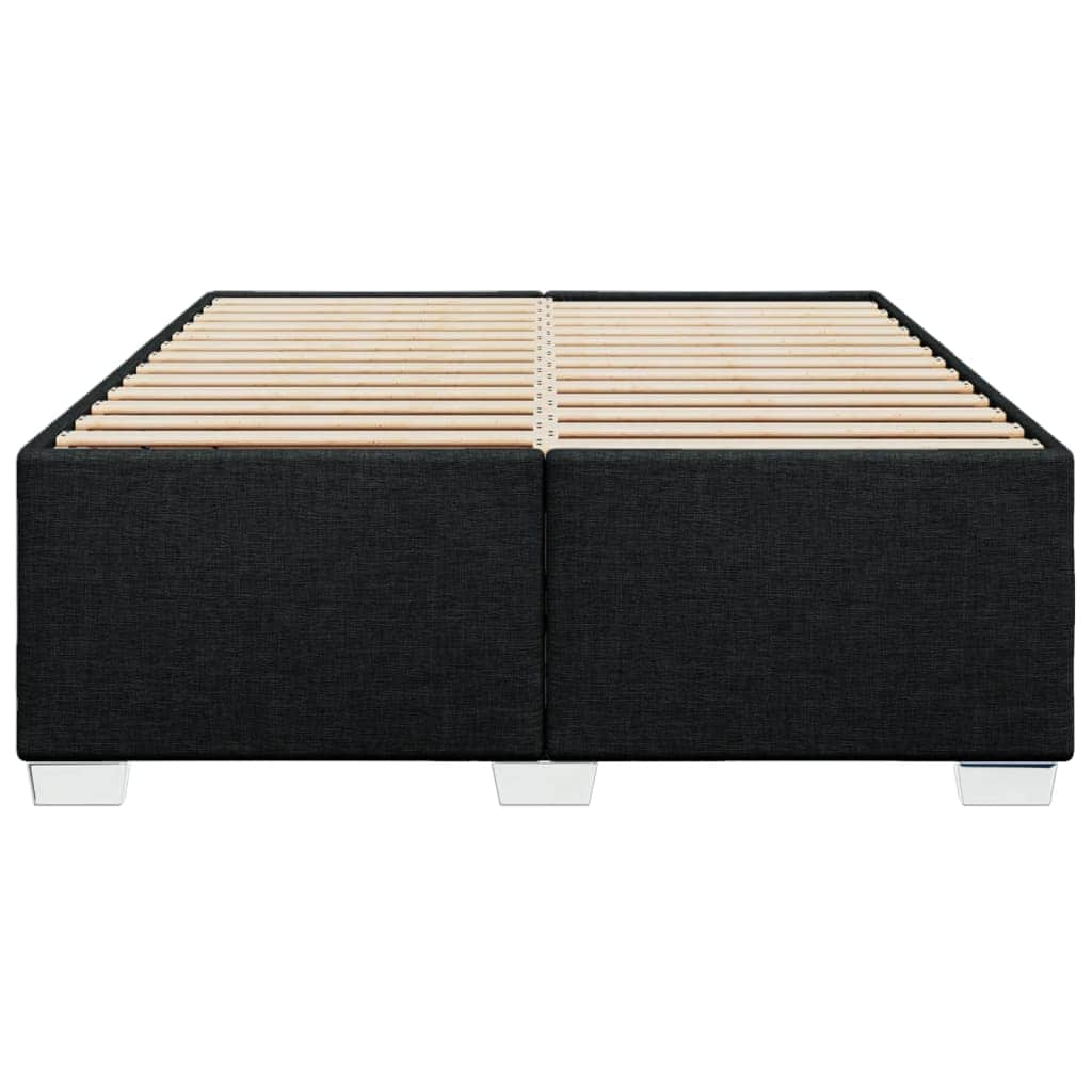 Bed Frame without Mattress Black Queen Fabric