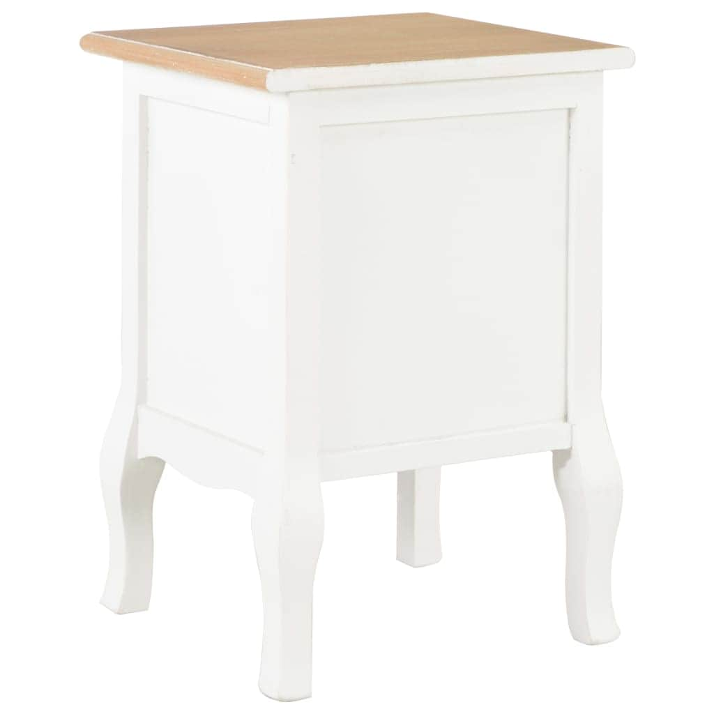 Bedside Cabinet 2 pcs White MDF