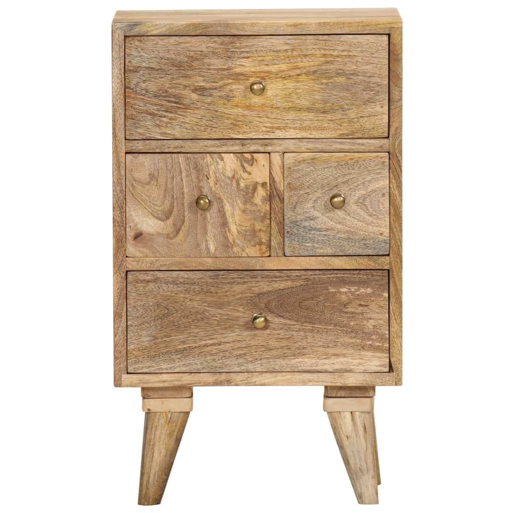 Bedside Cabinet 4 Drawers Mango Wood