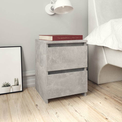 Bedside Cabinet Concrete Grey  Chipboard