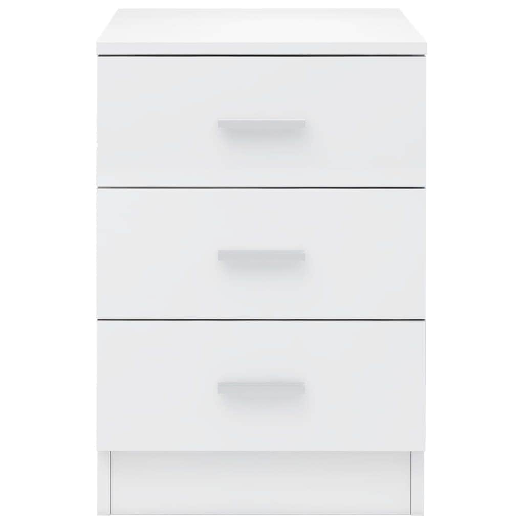 Bedside Cabinet High Gloss White - Chipboard