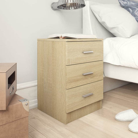 Bedside Cabinet Oak Chipboard