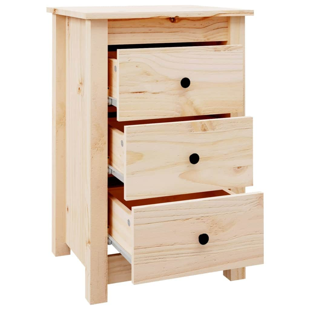 Bedside Cabinet Solid Wood Pine