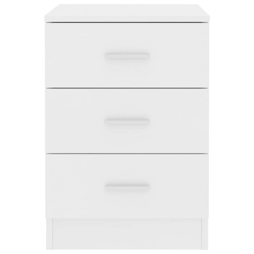 Bedside Cabinet White- Chipboard