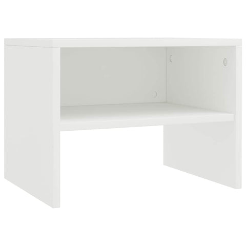 Bedside Cabinet  White Chipboard