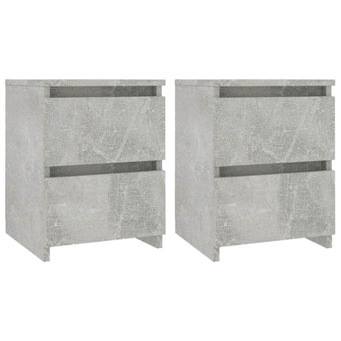 Bedside Cabinets 2 pcs Concrete Grey  Chipboard