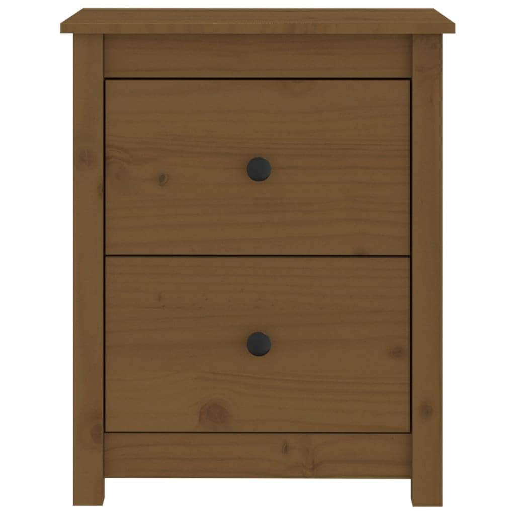 Bedside Cabinets 2 pcs Honey Brown Solid Wood