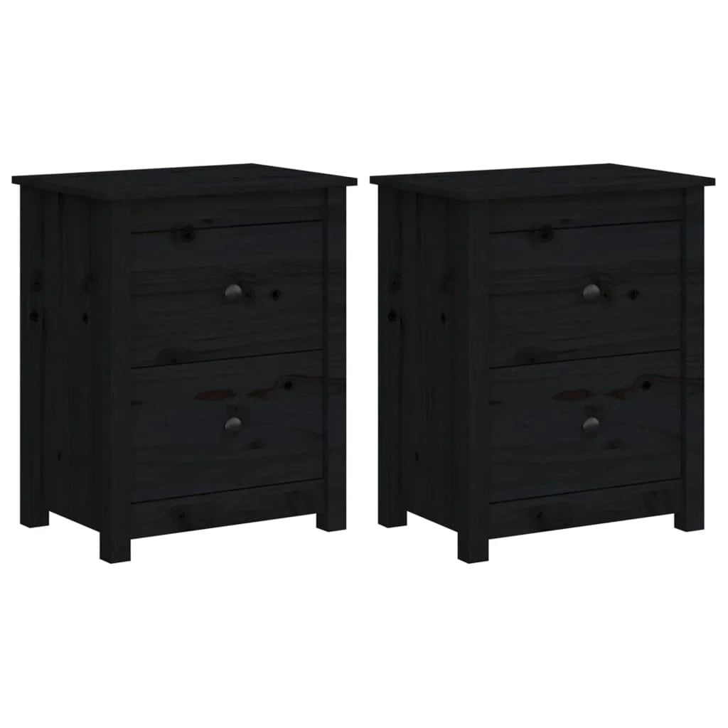 Bedside Cabinets 2 pcs Honey Brown Solid Wood