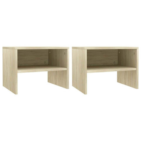 Bedside Cabinets 2  pcs Sonoma Oak Chipboard