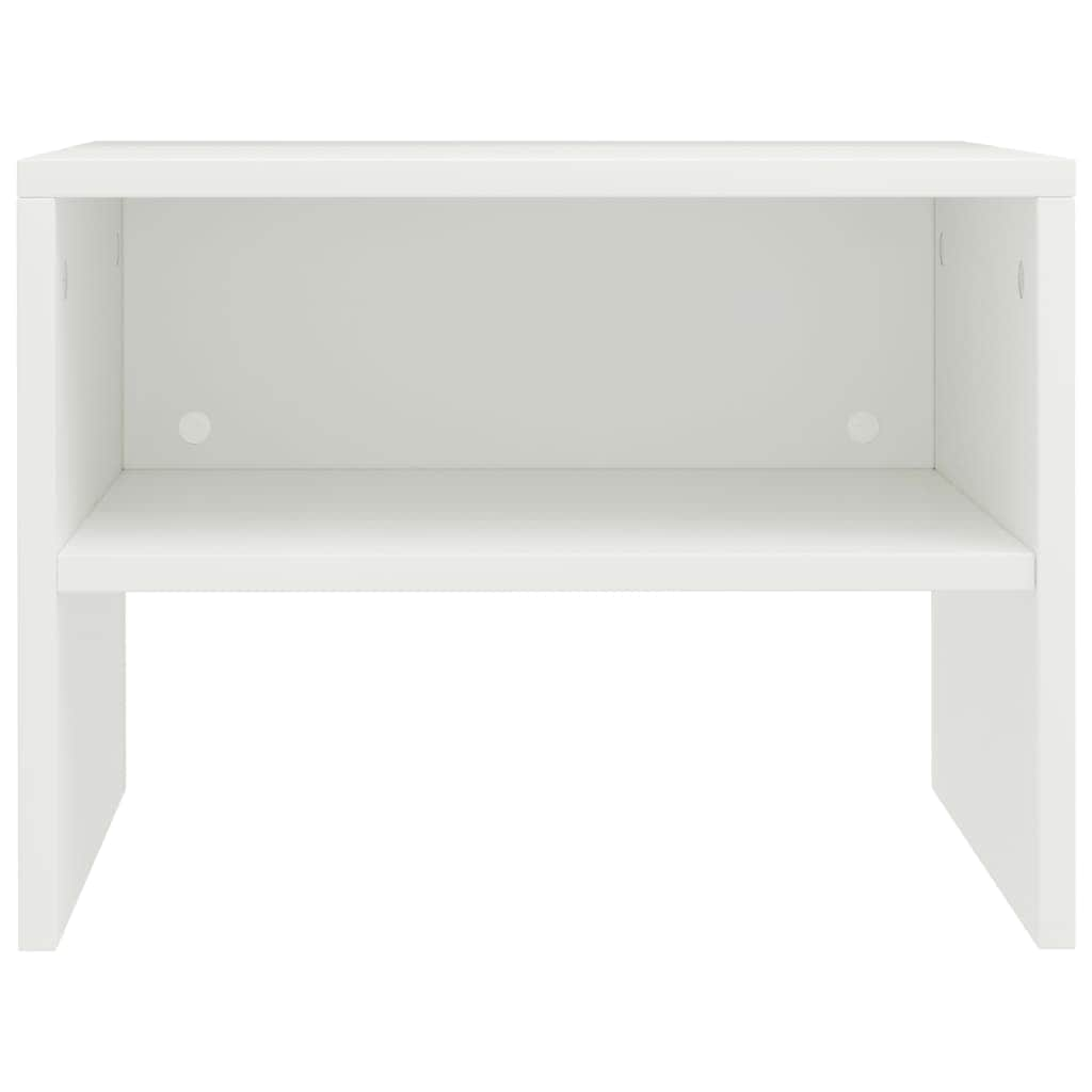 Bedside Cabinets 2  pcs White Chipboard