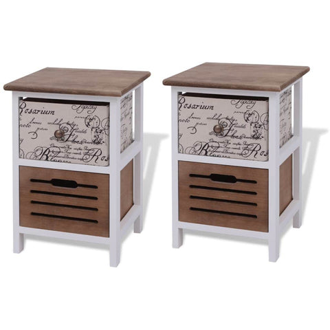 Bedside Cabinets 2 Pcs Wood