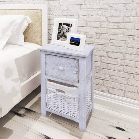 Bedside Cabinets 2 Pcs Wood White