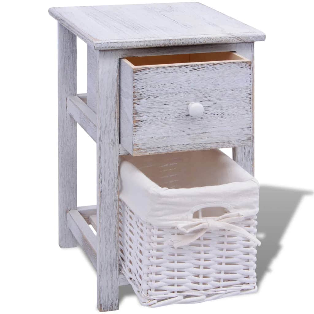 Bedside Cabinets 2 Pcs Wood White