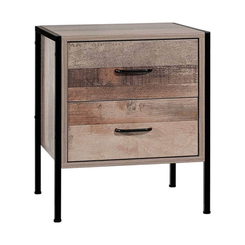 Bedside Table 2 Drawers - BARNLY