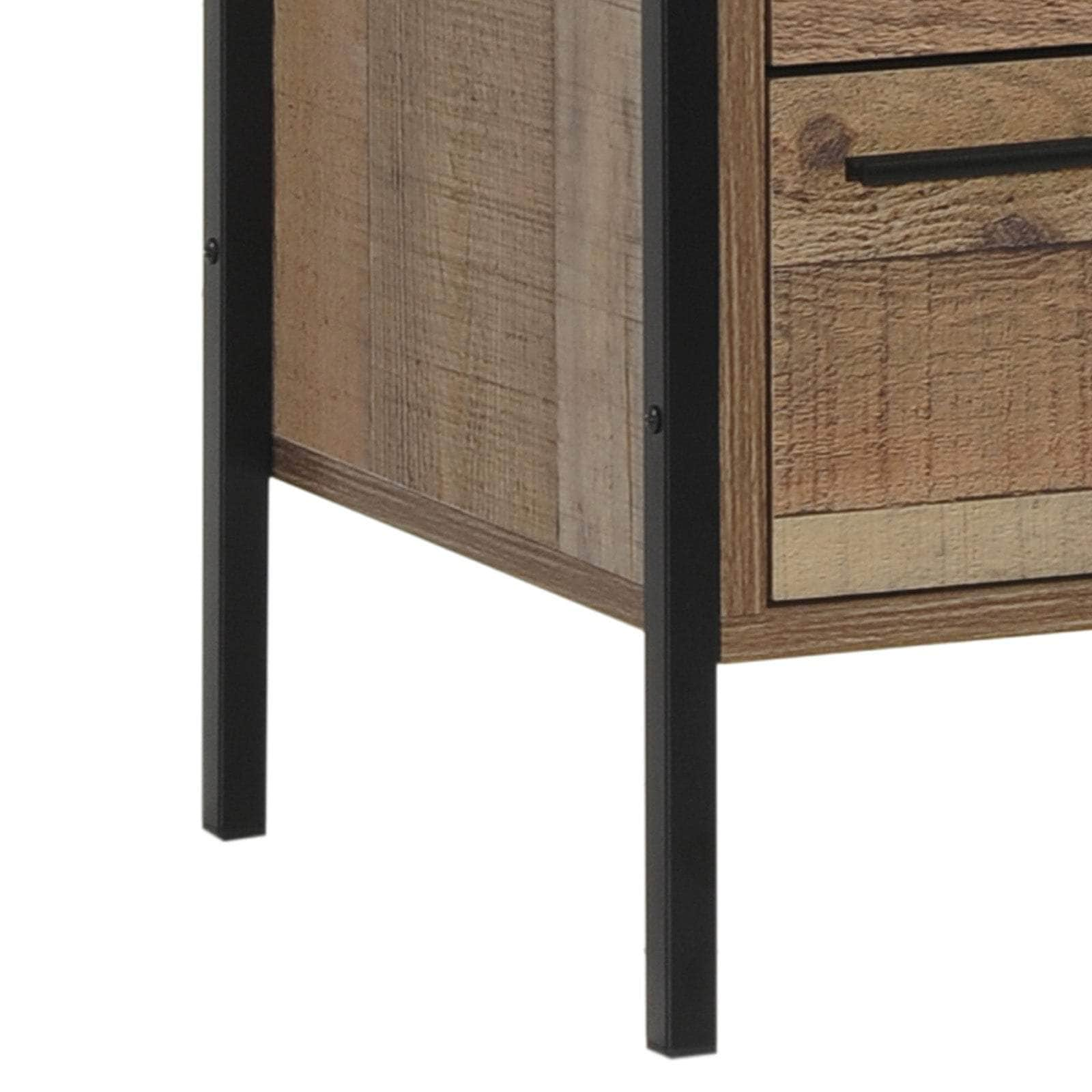 Bedside Table 2 Drawers Night Stand Particle Board Construction In Oak