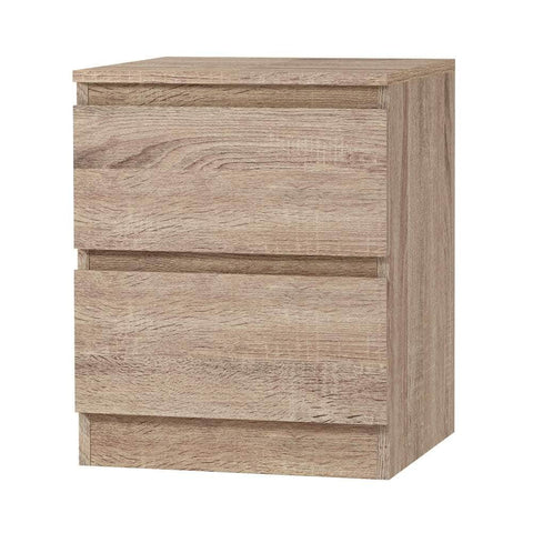 Bedside Table 2 Drawers - PEPE Oak