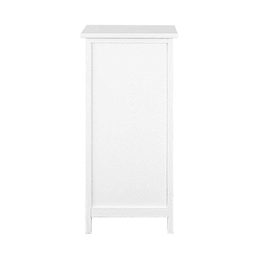 Bedside Table Bathroom Storage Cabinet 3 Drawers White