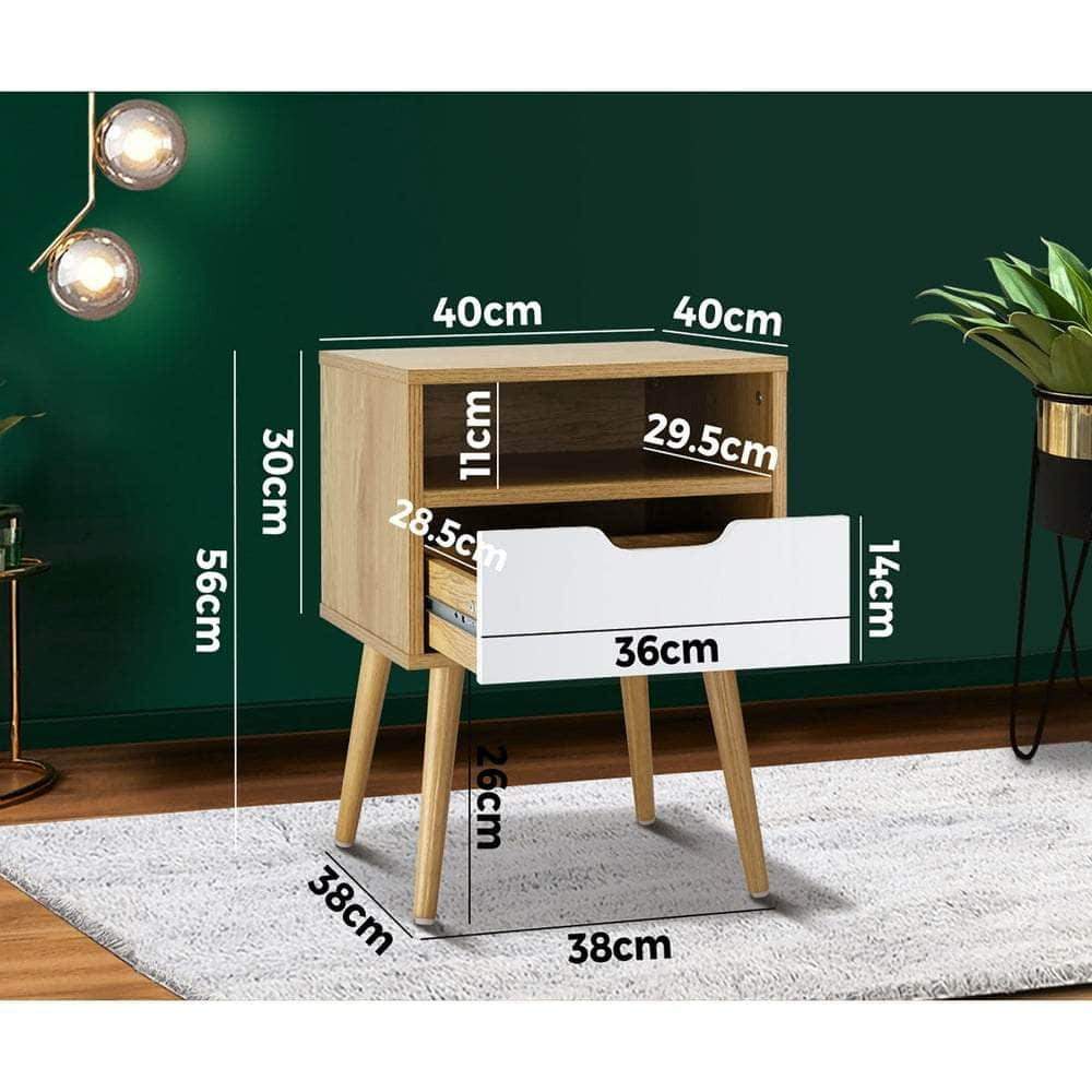 Bedside Table Drawers Side Tables Nightstand Trendy Furniture Cabinet