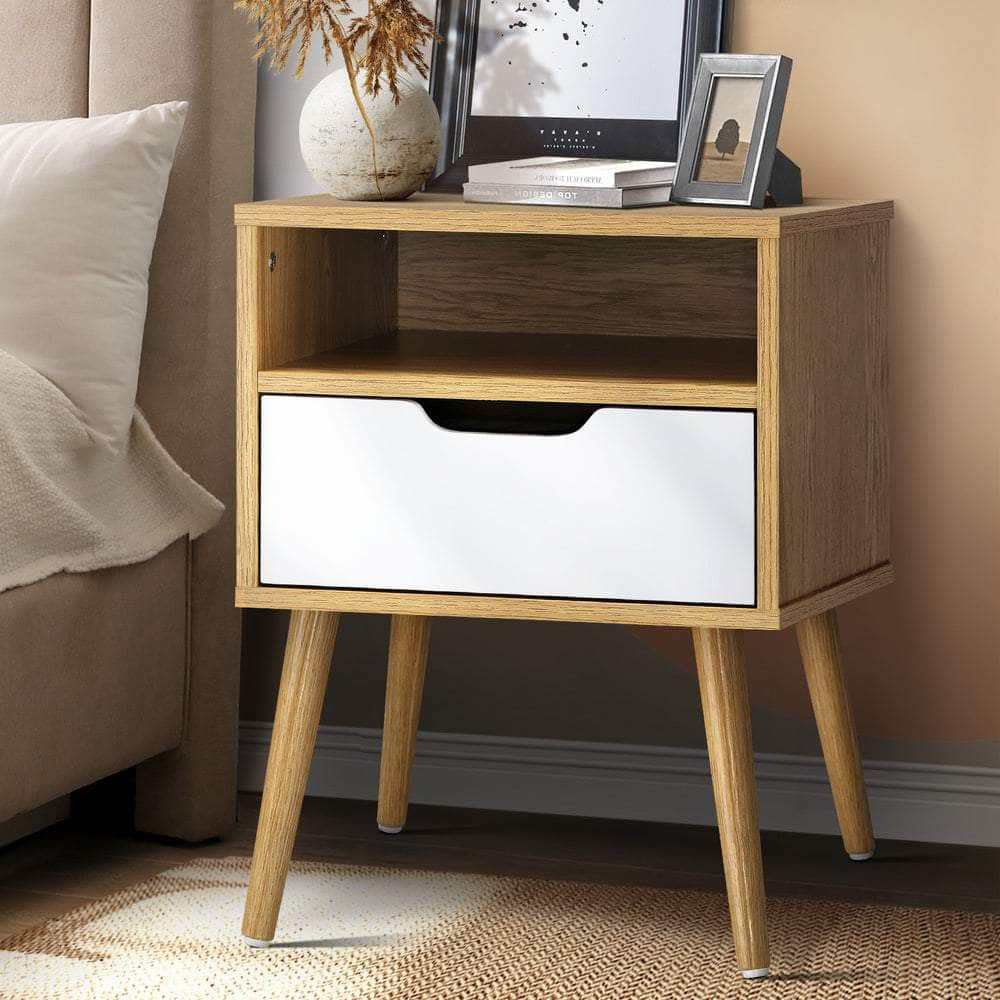 Bedside Table Drawers Side Tables Nightstand Trendy Furniture Cabinet