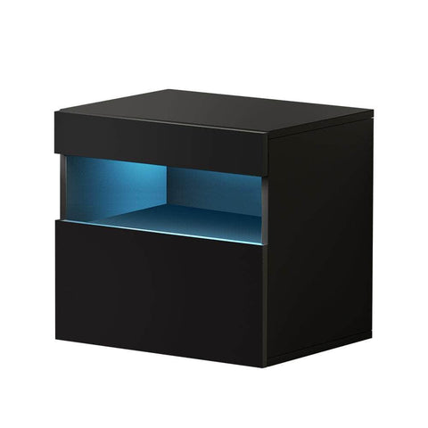 Bedside Table LED - HERES Black