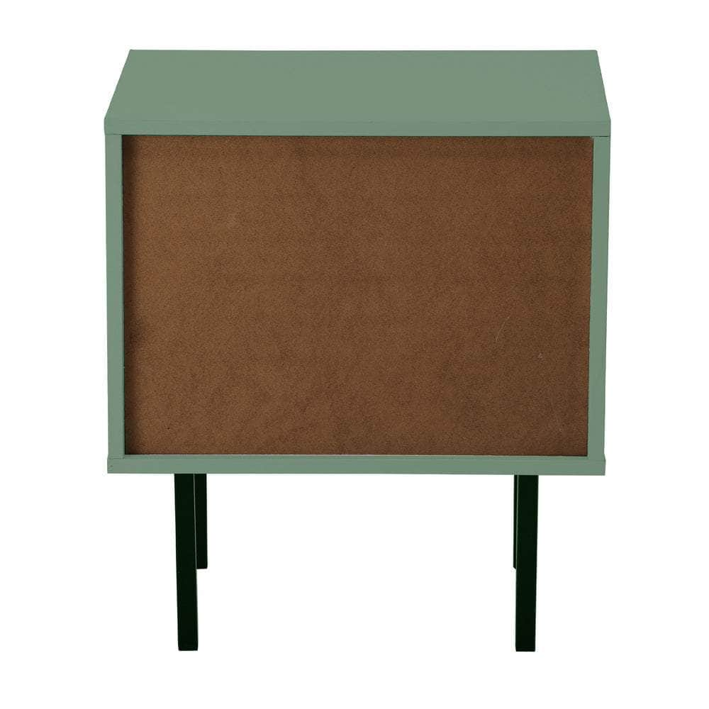 Bedside Tables Storage Cabinet Wood Black/Green/White