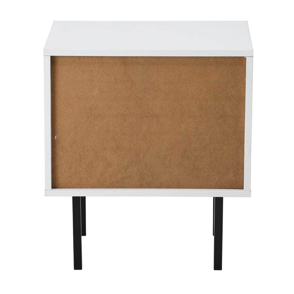 Bedside Tables Storage Cabinet Wood Black/Green/White