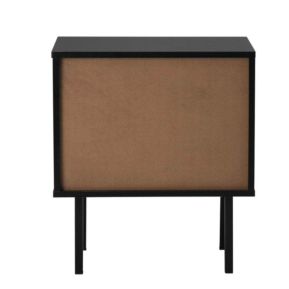 Bedside Tables Storage Cabinet Wood Black/Green/White