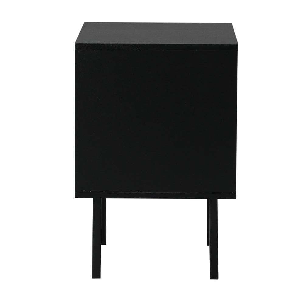 Bedside Tables Storage Cabinet Wood Black/Green/White