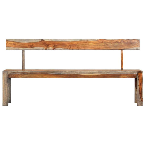 Bench 160 cm Grey Solid Sheesham Wood