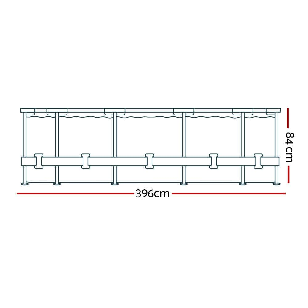 Bestway 3.69M Swimming Pool Above Ground Filter Pump Steel Pro Frame Pools