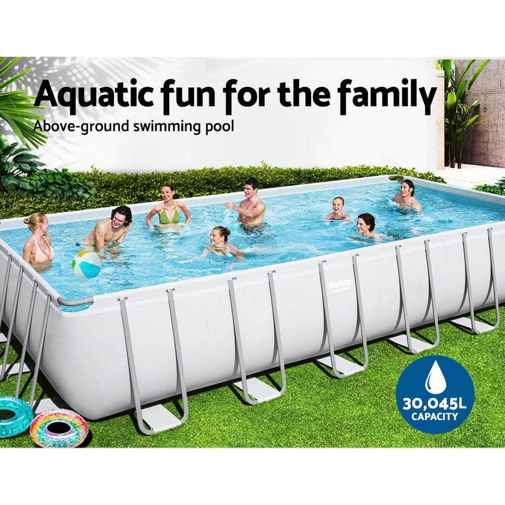 Bestway Above Ground Swimming Pool,7.32m x 3.66m x 1.32m,white