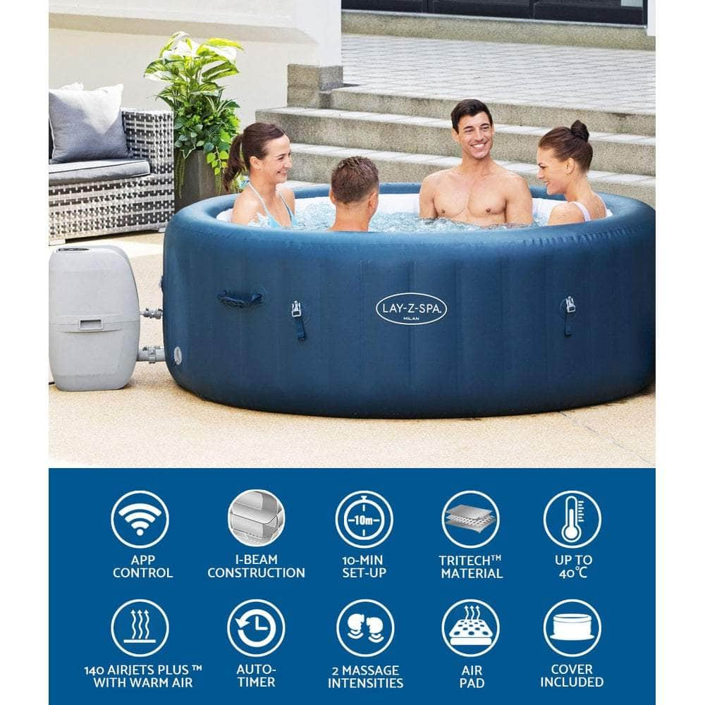 Bestway  Spa Pool Massage Hot Tub Inflatable Lay-Z Bath Pools Smart App Control,Approx