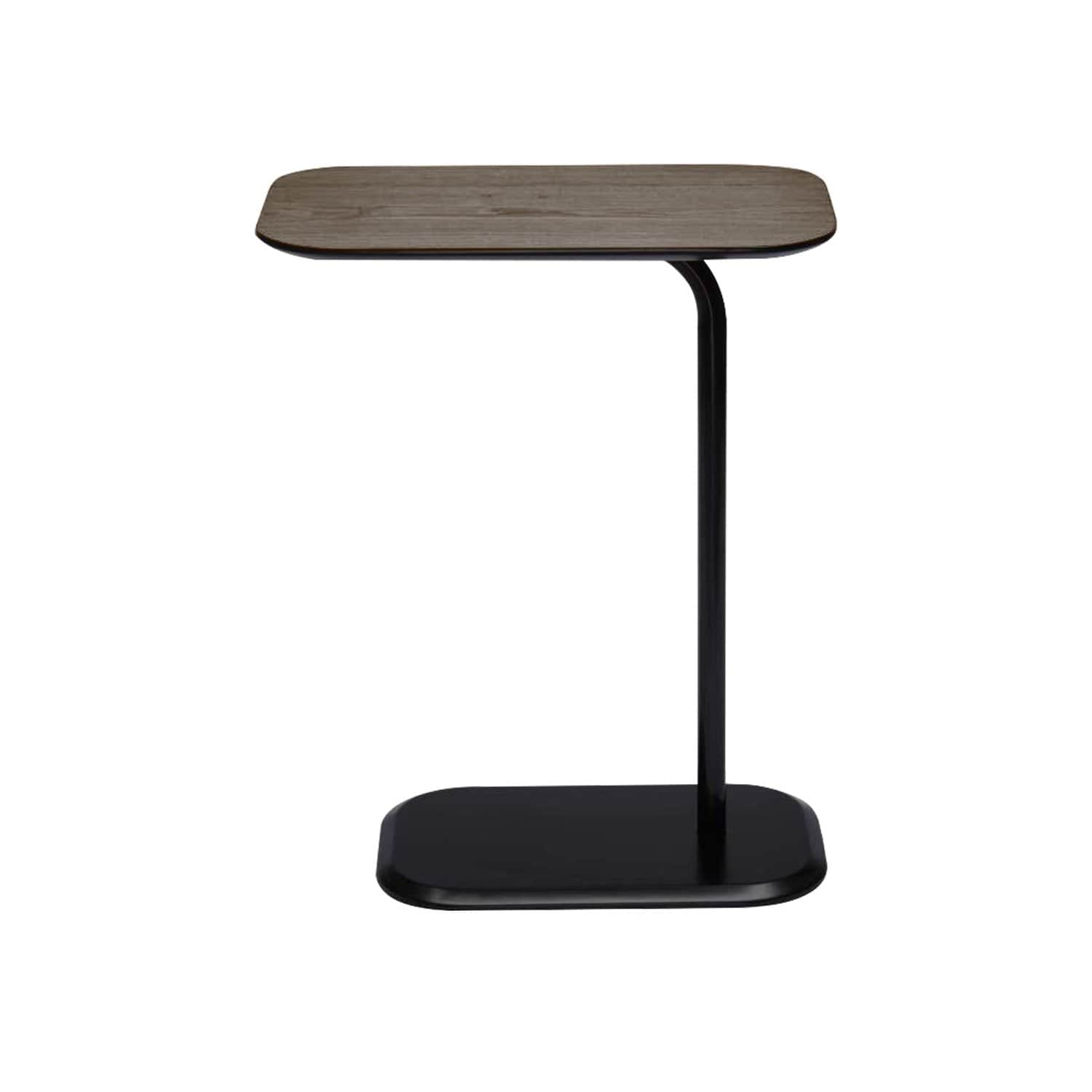 Beveled Edge C-Shaped Side Table