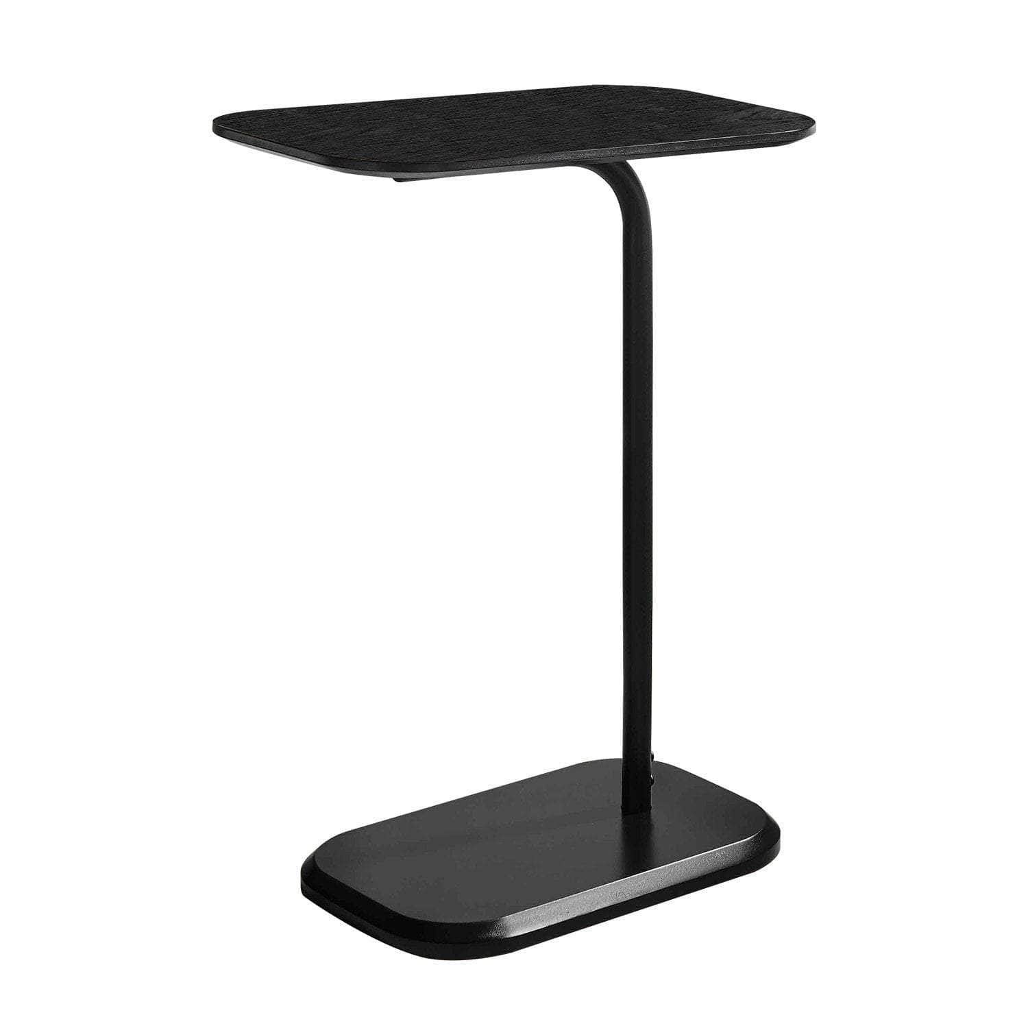 Beveled Edge C-Shaped Side Table