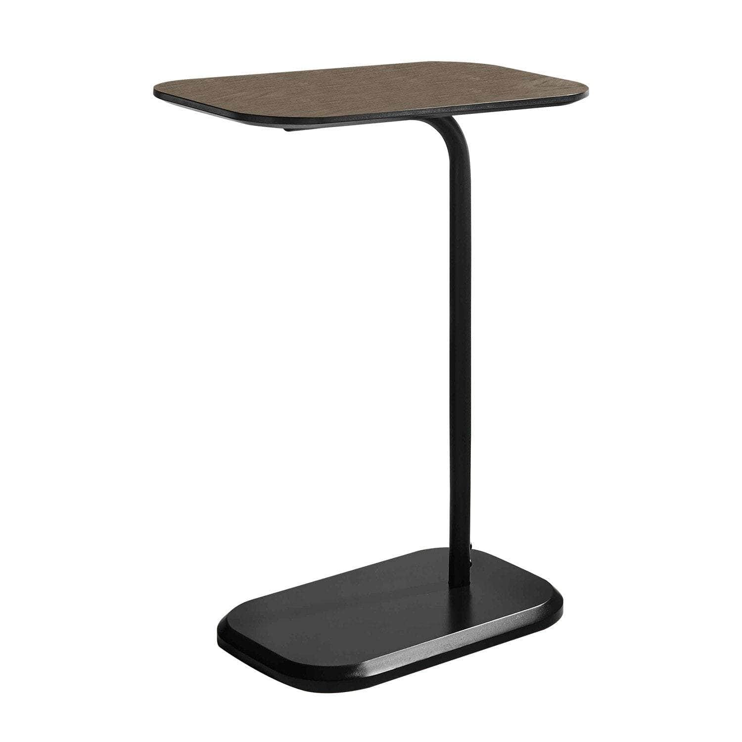 Beveled Edge C-Shaped Side Table