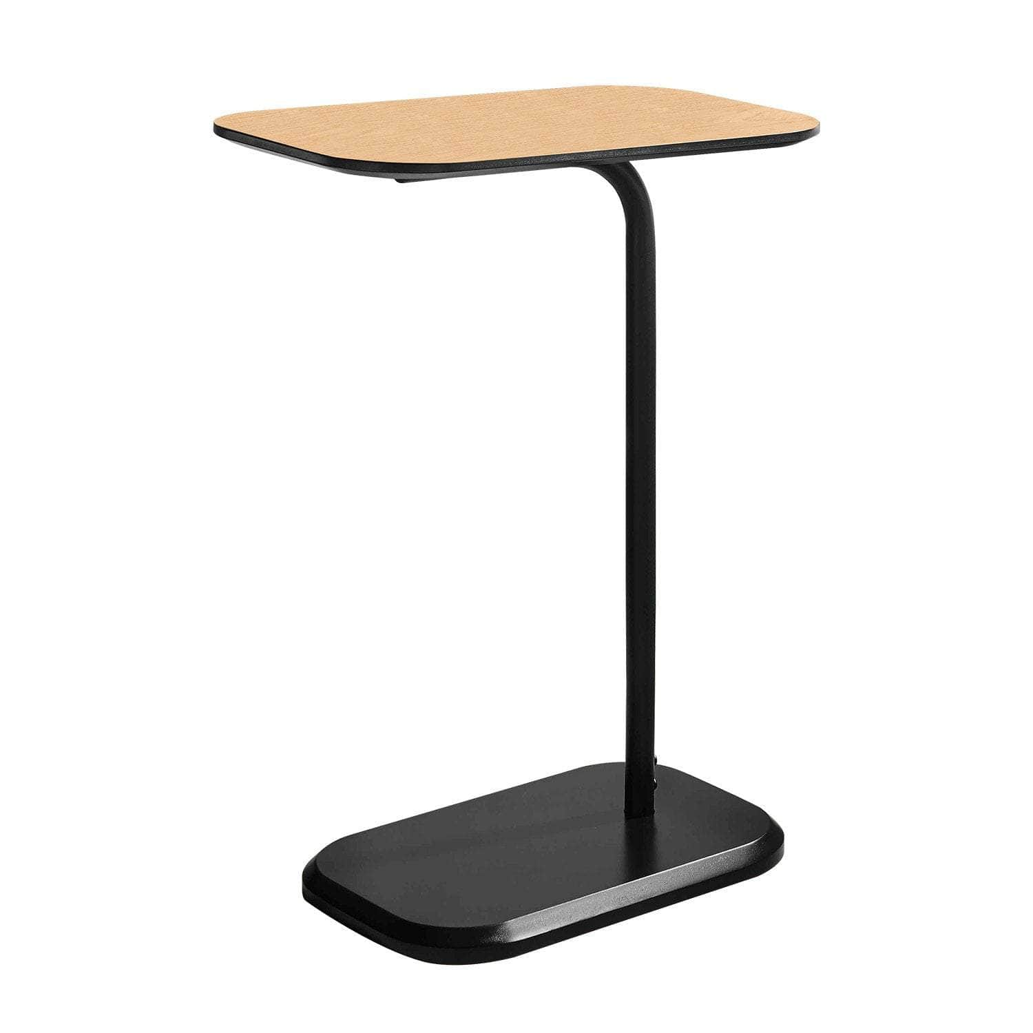 Beveled Edge C-Shaped Side Table