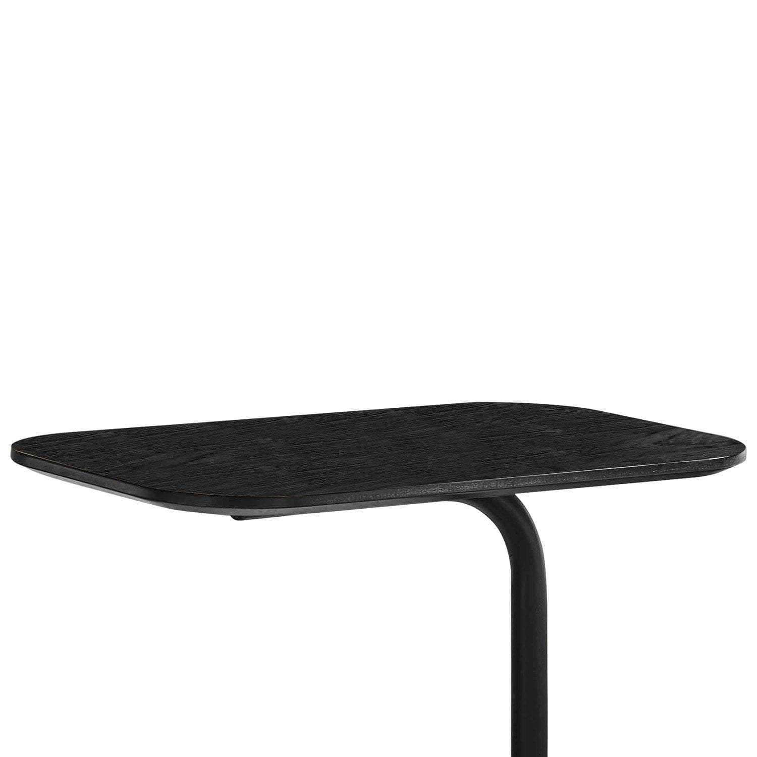 Beveled Edge C-Shaped Side Table