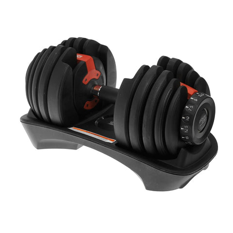 2x 24kg Adjustable Dumbbells with Stand