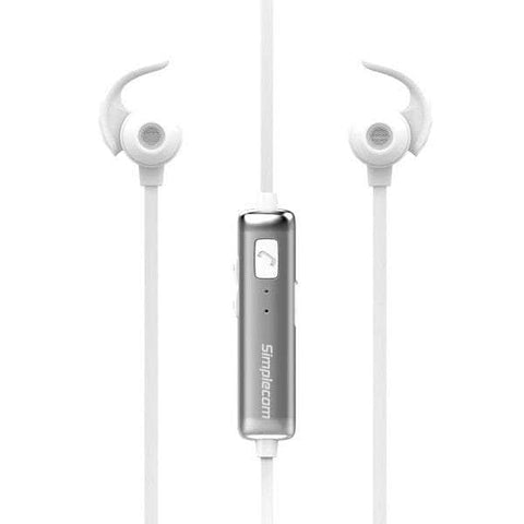 Bh310 Metal In-Ear Sports Bluetooth Stereo Headphones White