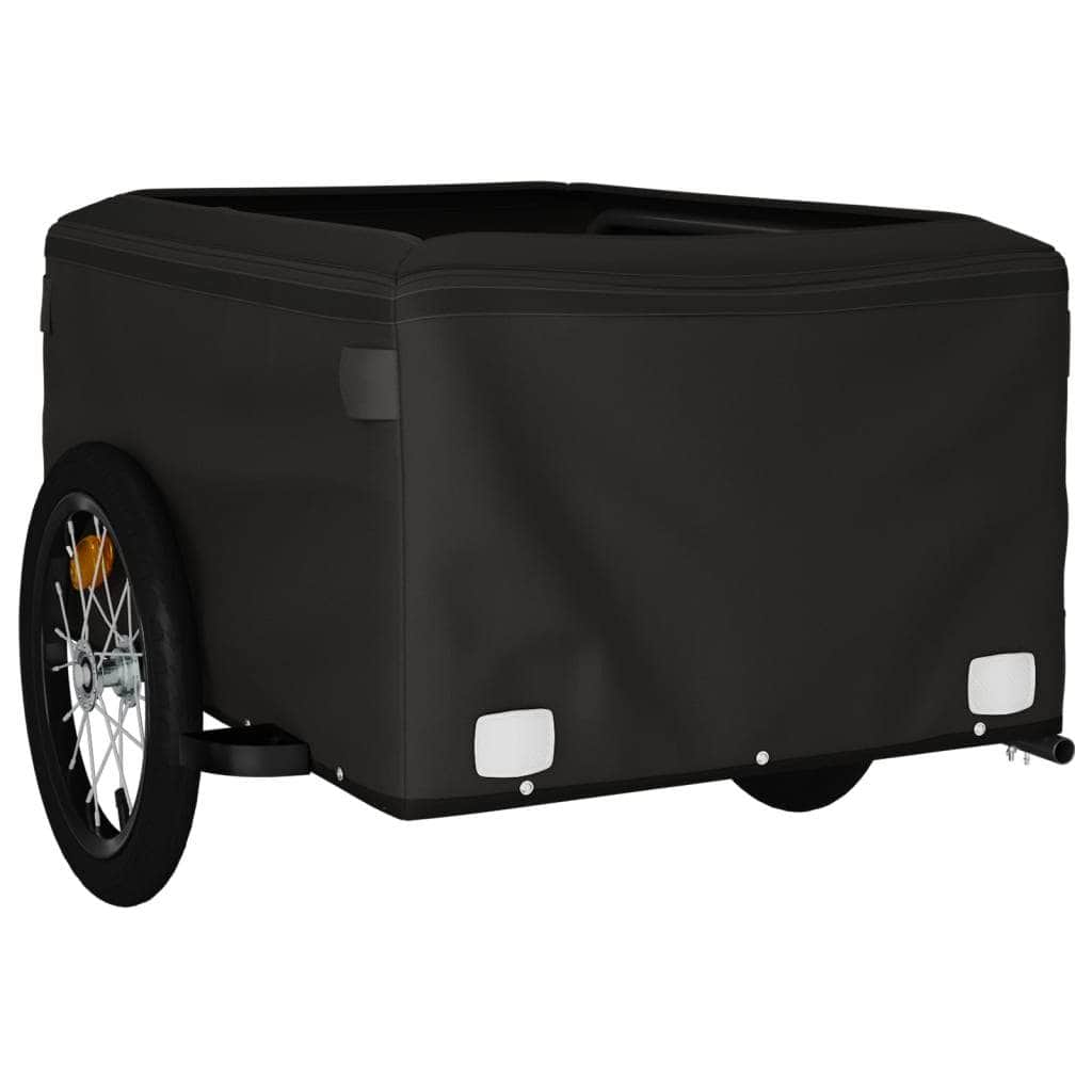 Bike Cargo Trailer Black and Yellow Iron