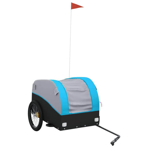 Bike Trailer Black & Blue 45 kg Iron