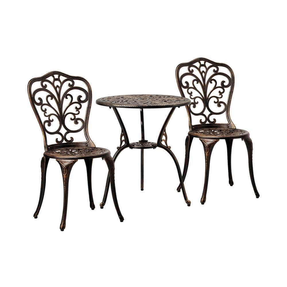 Bistro Furniture Setting 3 Piece Chairs Table Patio Indoor/Outdoor Set